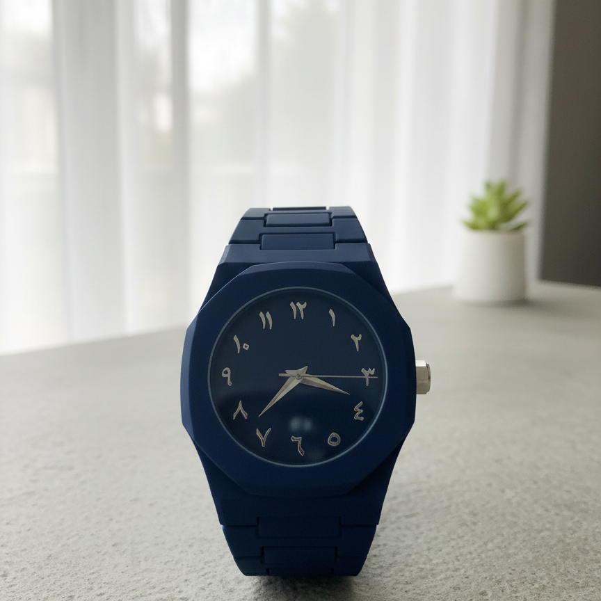 Elegant Minimalist Watch – Eastern Arabic Numerals | Integrated Octagonal Bezel Case | Luxury Minimal Design
