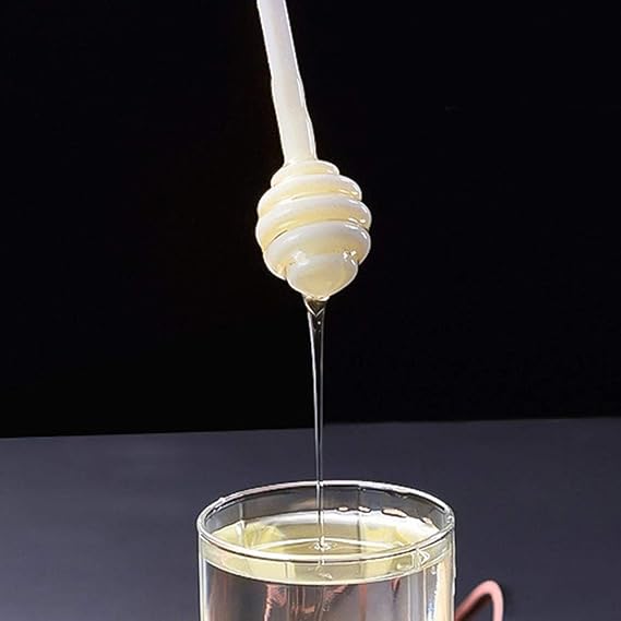 Food Storage Jar Honey Storage with Dipper | Glass Honey Pot Dispenser