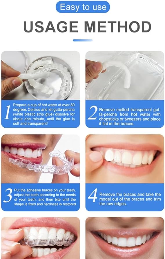 Teeth Whitening Snap-On Smile | Instant Cosmetic Teeth Cover | Removable Fake Teeth