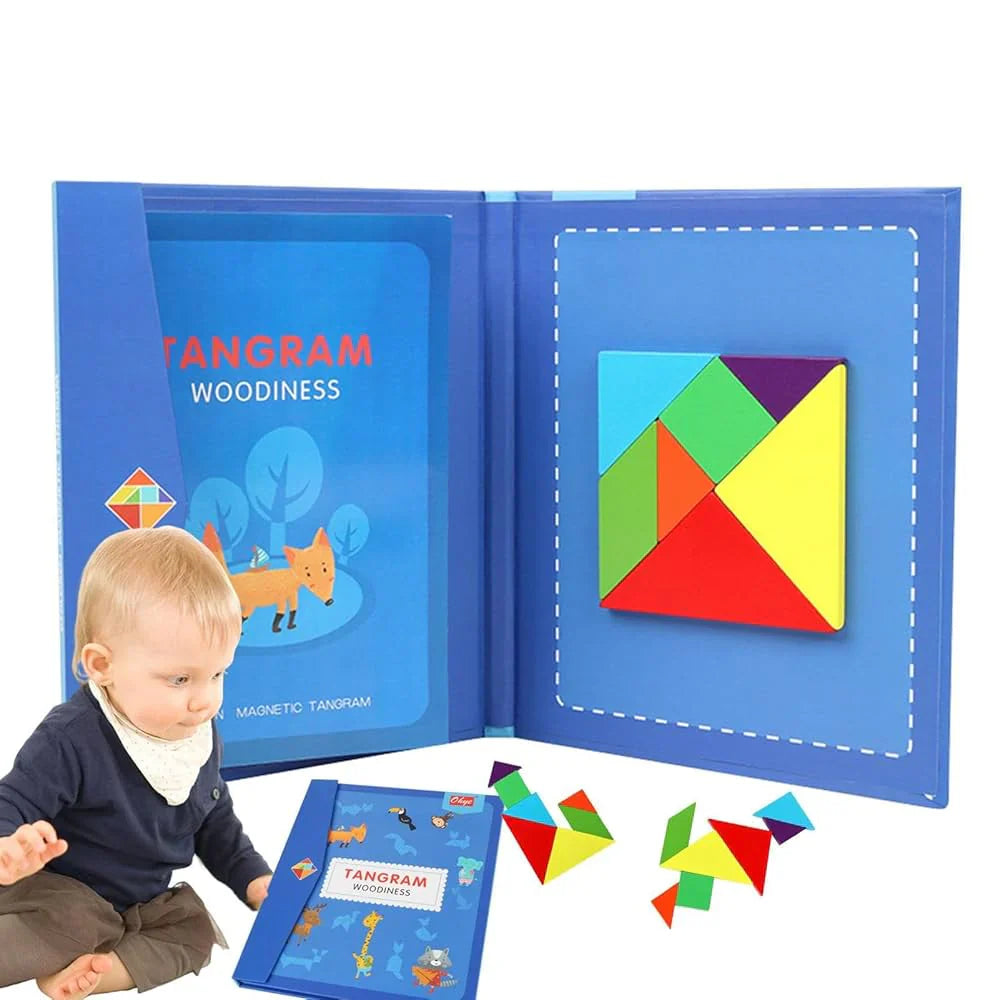 Wooden Tangram Travel Magnetic Puzzle | Educational & Brain-Training Game