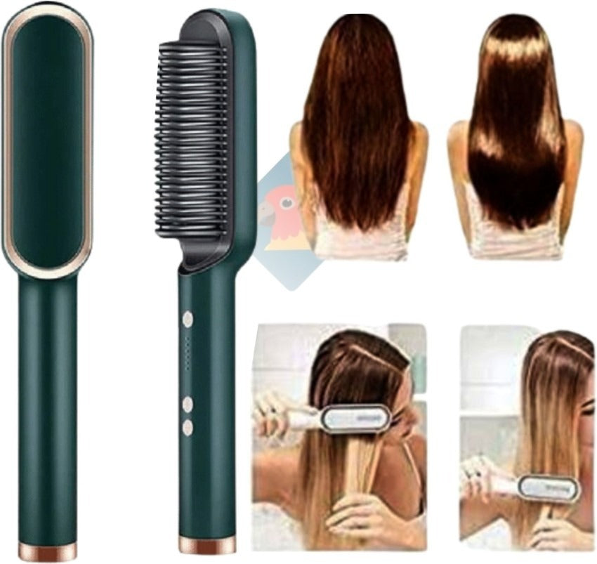 2-in-1 Hair Straightener Iron Brush/ Comb