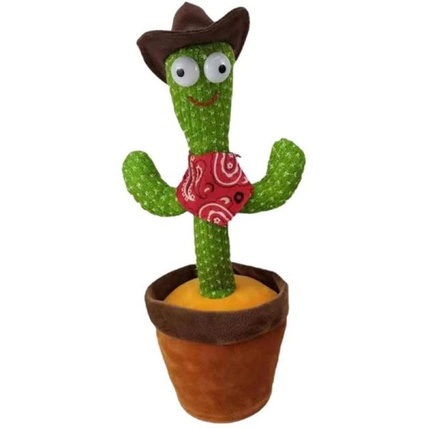 Dancing Cactus Toy – Singing, Talking & Voice Recording Plush Toy with USB Rechargeable Function (With Cap) – For Babies & Kids (6 Months+)