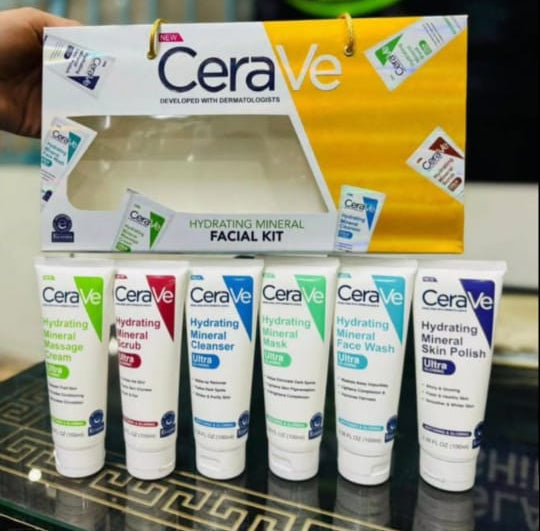 Pack of 06 CeraVe Hydrating Mineral Facial Kit β Best Quality Hydrating Mineral Facial Kit