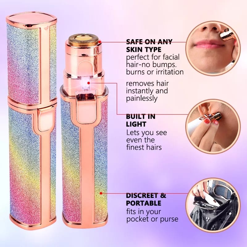 2-in-1 Rechargeable Electric Eyebrow & Body Hair Trimmer – Facial & Body Hair Removal