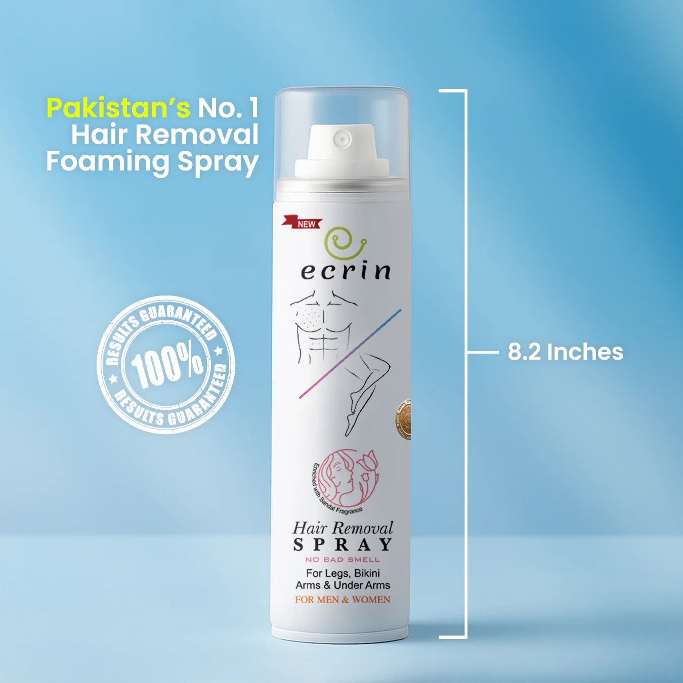 New Ecrin Hair Removal Foaming Spray – Instant Painless Hair Remover