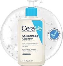 CeraVe SA Smoothing Cleanser – Salicylic Acid Face & Body Wash for Rough & Bumpy Skin