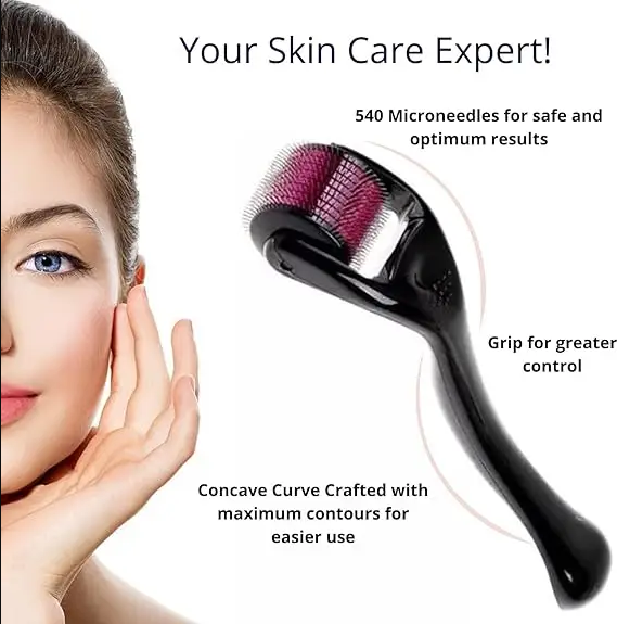 Skin Therap Micro Needle Derma Roller with 540 Needles โ Beauty Roller for Anti-Aging, Acne Scars & Skin Repair