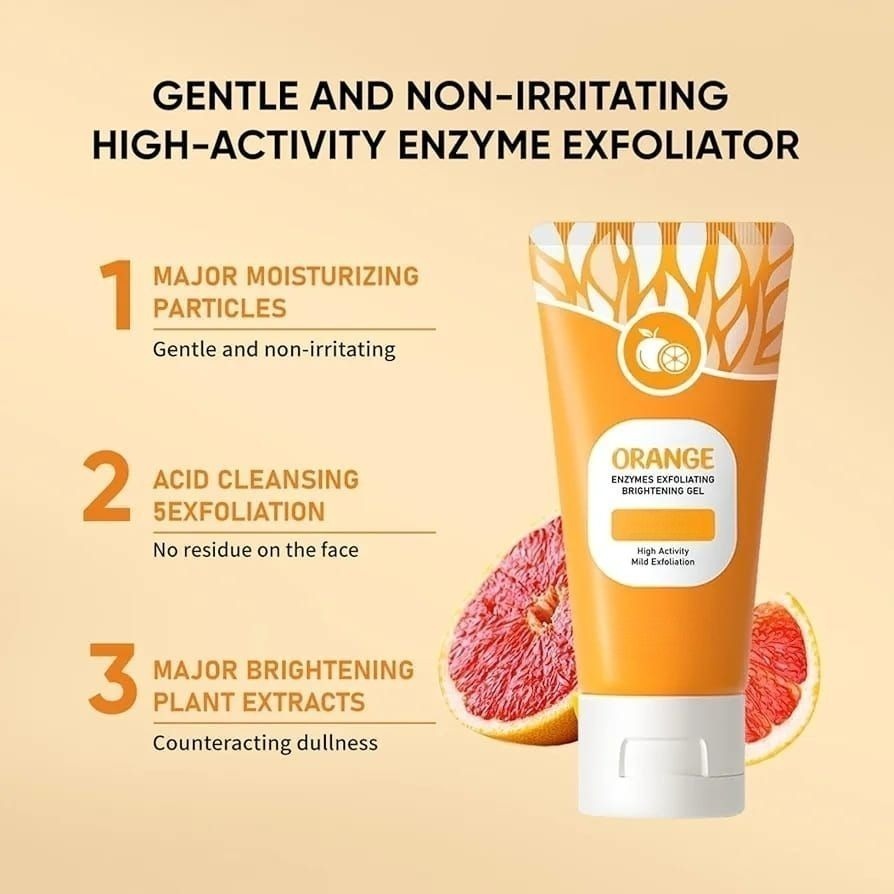 Orange Enzyme Exfoliating Gel β Gentle Peeling Gel for Bright & Smooth Skin