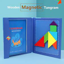 Wooden Tangram Travel Magnetic Puzzle | Educational & Brain-Training Game