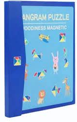 Wooden Tangram Travel Magnetic Puzzle | Educational & Brain-Training Game