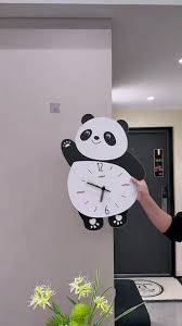 Panda Wall Clock – Cartoon Animal Shape Decorative Wall Clock for Home & Kids Room
