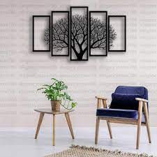 5 Frames Tree Wooden Wall Décor – Elegant Nature-Inspired Wall Art for Home & Office