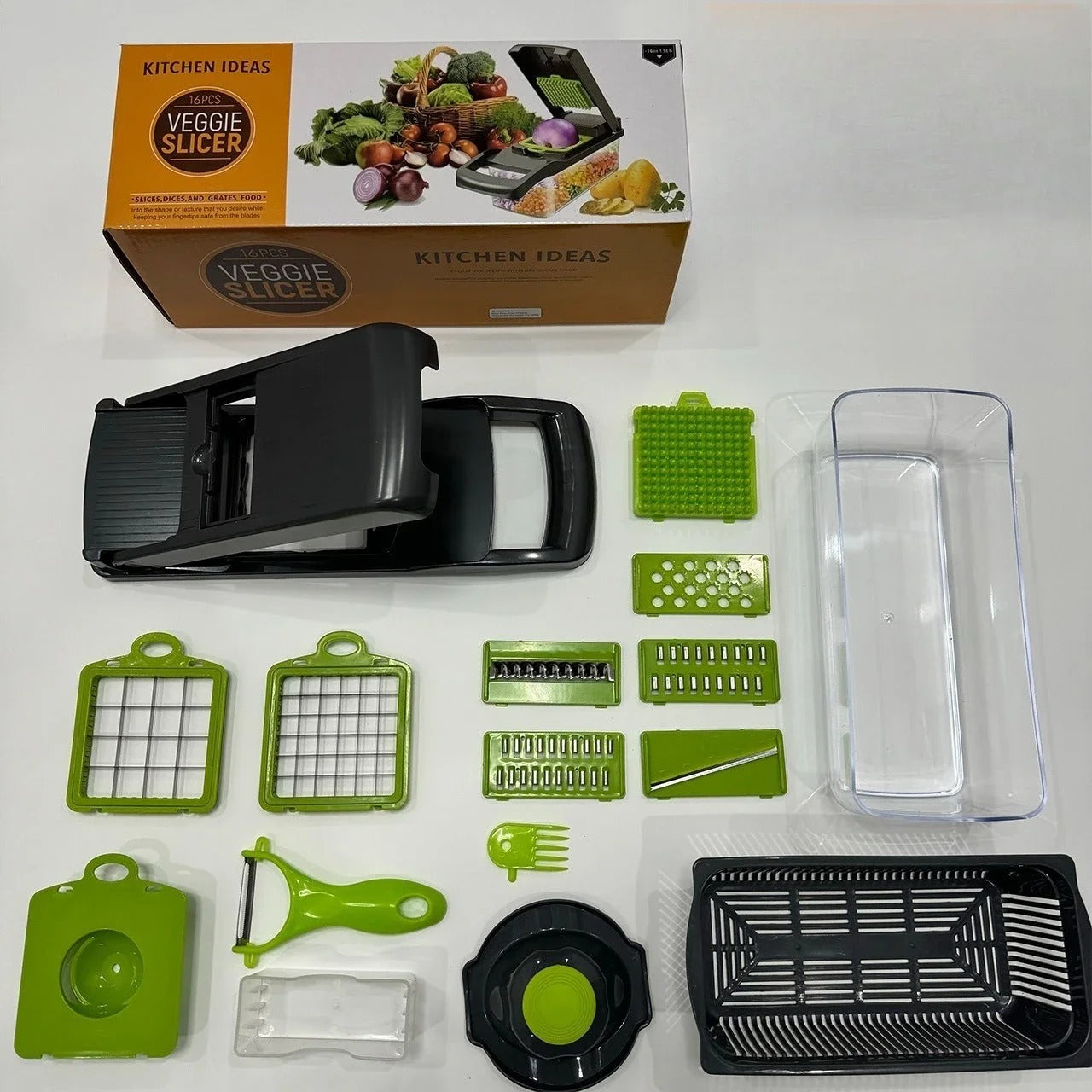 Speedy Chopper 12 Pieces Nicer Dicer Plus – Fruit & Vegetable Cutter, Slicer & Chopper Set