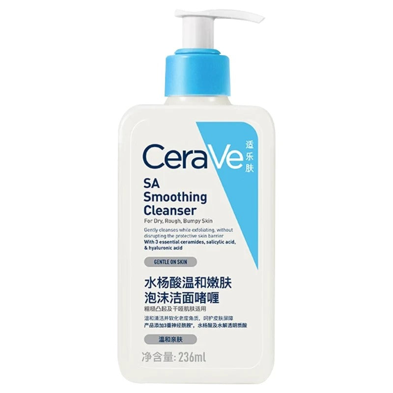 CeraVe SA Smoothing Cleanser – Salicylic Acid Face & Body Wash for Rough & Bumpy Skin