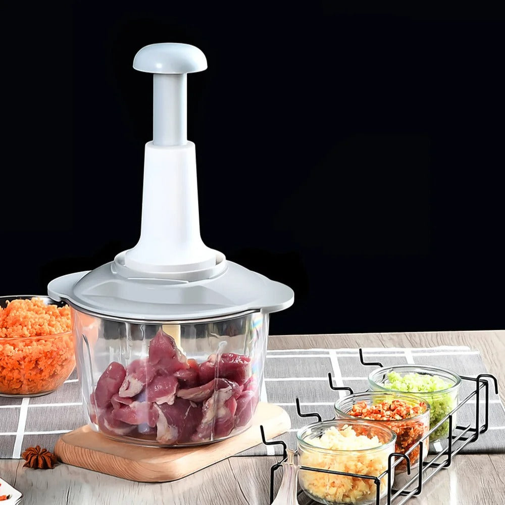 Manual Hand Food Chopper – Multi-Purpose Vegetable, Onion & Fruit Cutter