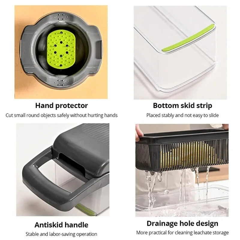 16 in 1 Vegetable Cutter Multi-Functional Slicer | Chopper, Dicer & Grater Set
