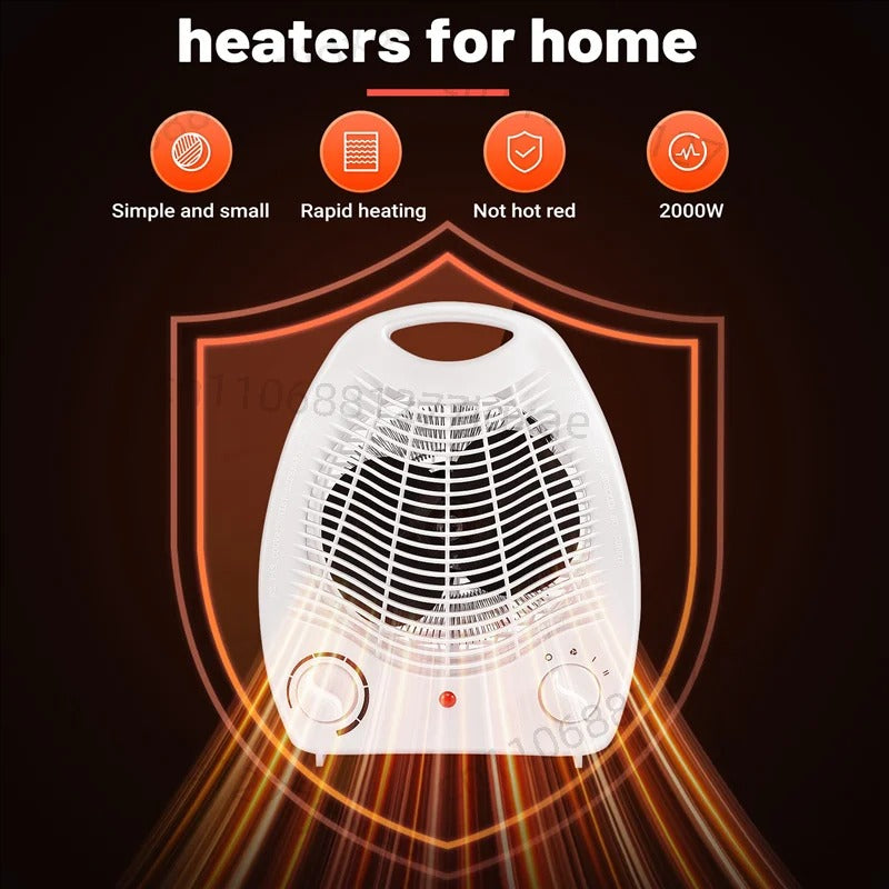 Imported Fan Room Heater 2000W – Electric Winter Warmer Fan Heater 220V (EU Plug)