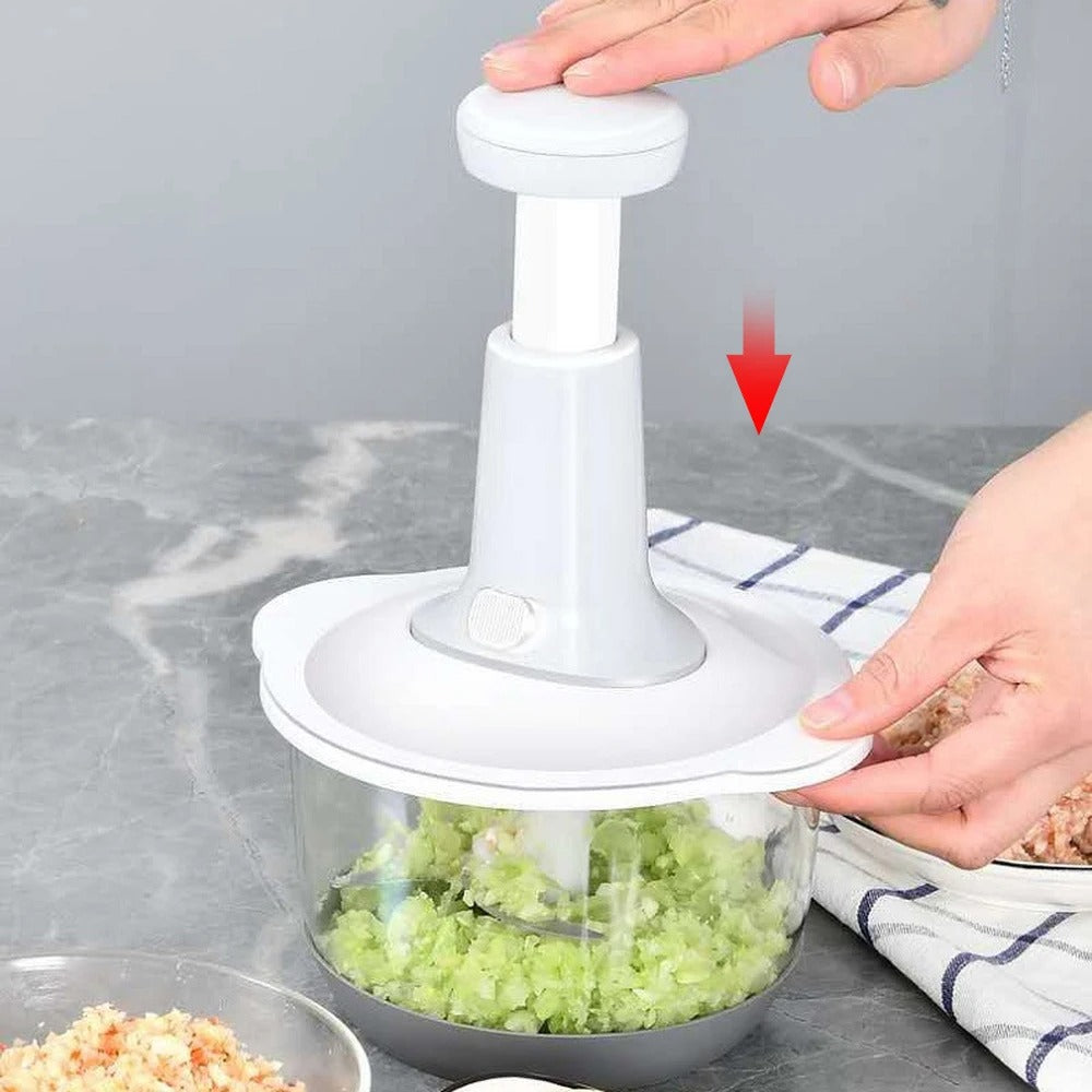 Manual Hand Food Chopper – Multi-Purpose Vegetable, Onion & Fruit Cutter
