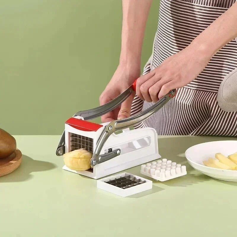Stainless Steel French Fry Cutter – Vegetable & Potato Slicer