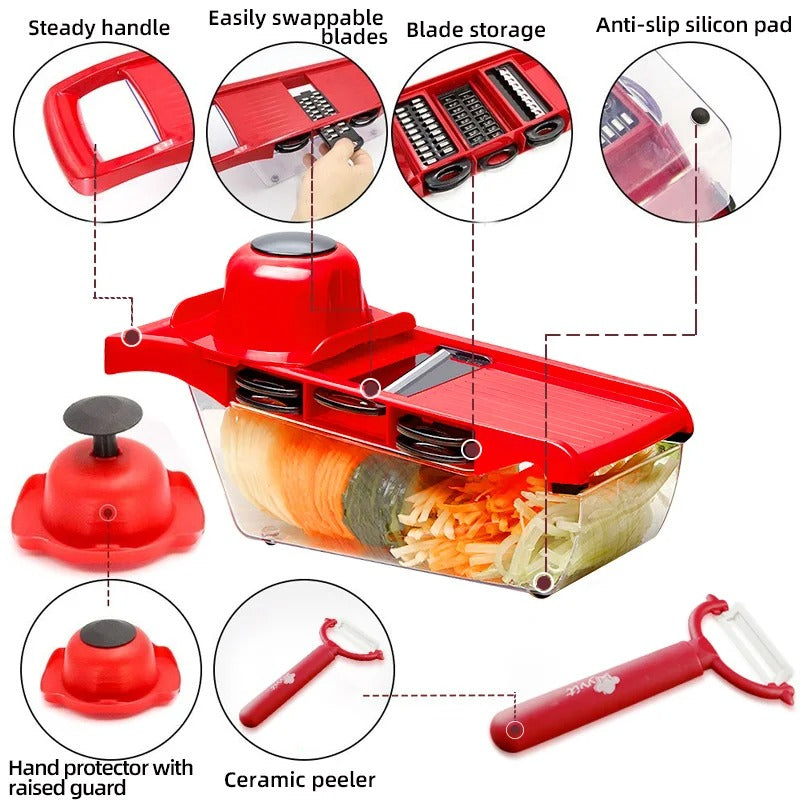 10 in 1 Mandoline Slicer & Vegetable Cutter | Adjustable Kitchen Slicing Tool