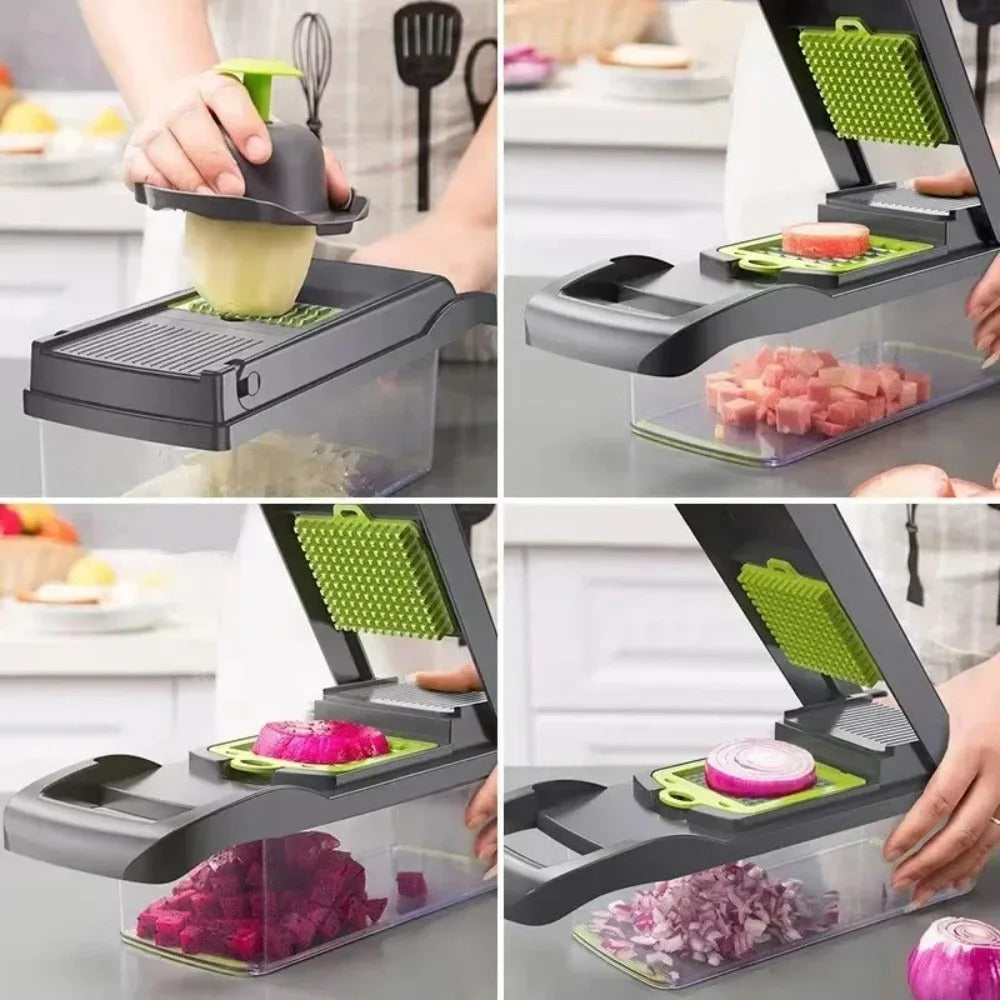 Speedy Chopper 12 Pieces Nicer Dicer Plus β Fruit & Vegetable Cutter, Slicer & Chopper Set