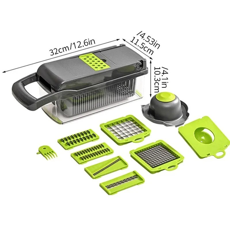 16 in 1 Vegetable Cutter Multi-Functional Slicer | Chopper, Dicer & Grater Set