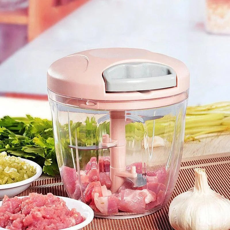 Mini Speedy Manual Chopper – Hand Press Vegetable & Onion Cutter