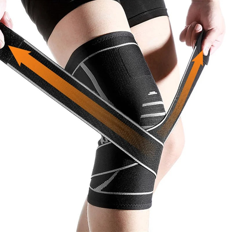3D Waving Knee Support Brace – Elastic Compression Knee Pad for Pain Relief & Sports
