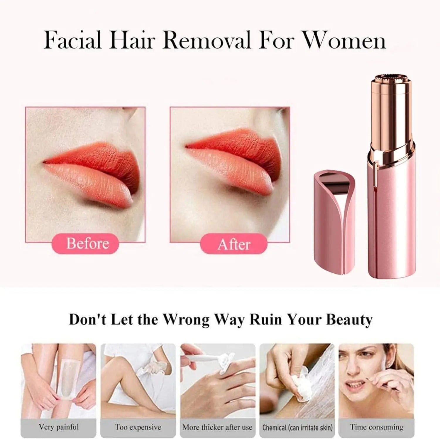 2-in-1 Rechargeable Electric Eyebrow & Body Hair Trimmer – Facial & Body Hair Removal