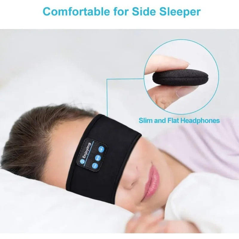 Bluetooth Sleeping Headband Headphones – Wireless Music Eye Mask for Sleep, Yoga & Travel