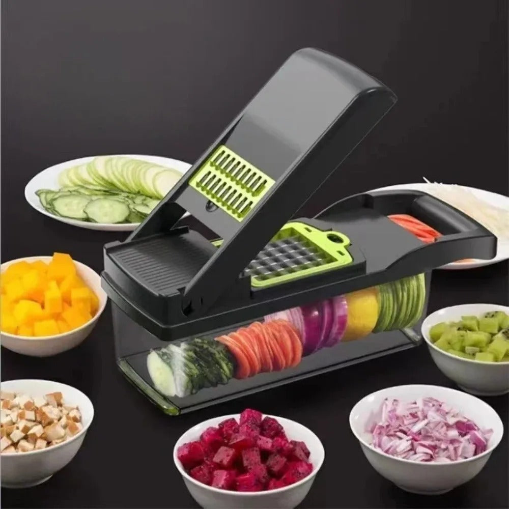 Speedy Chopper 12 Pieces Nicer Dicer Plus – Fruit & Vegetable Cutter, Slicer & Chopper Set