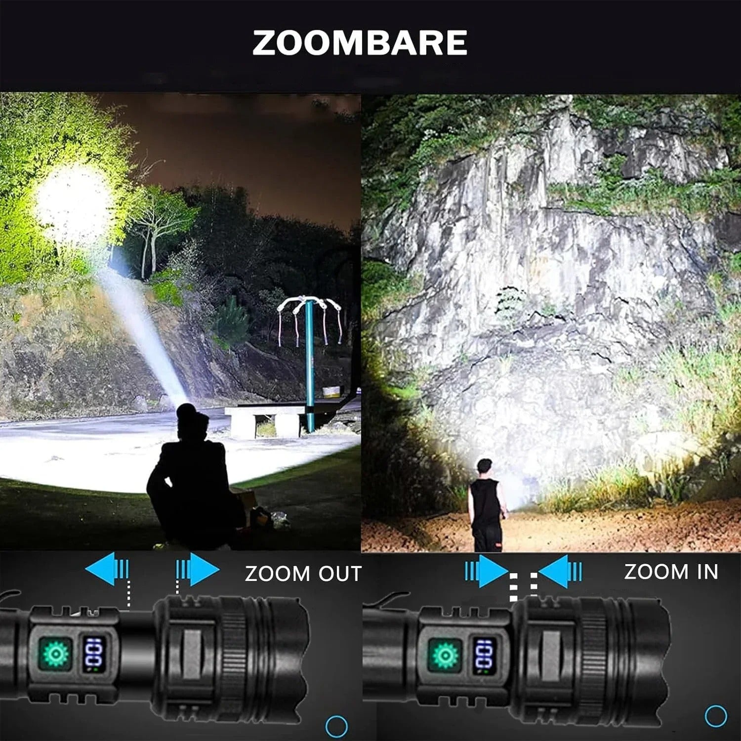 Original P90 Torch | 2 Kilometer Range High-Power LED Flashlight | Imported