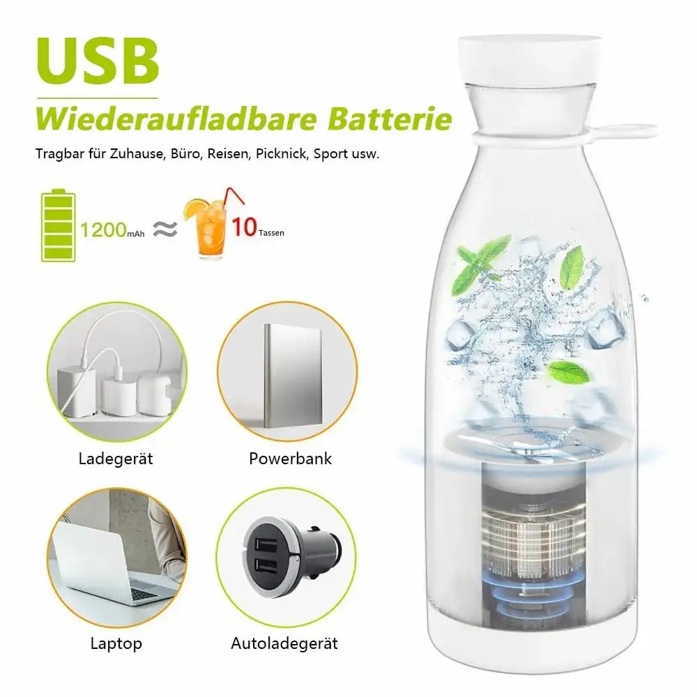 Mini Electric Juicer – Portable USB Rechargeable Juice Blender