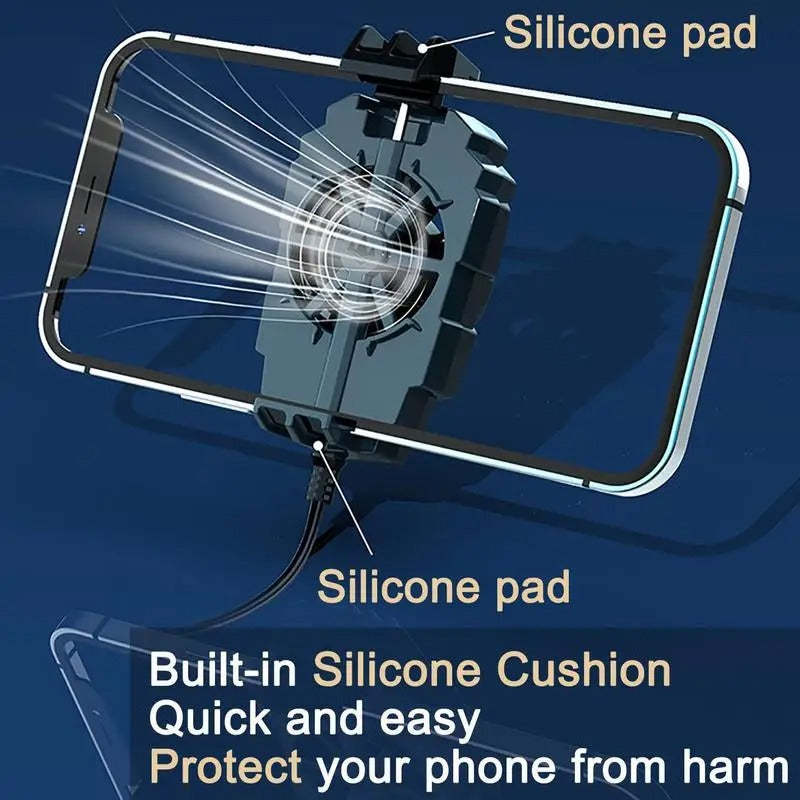 S-72 Portable Mobile Phone Cooling Fan with LED Light | USB Mini Fan for Smartphones