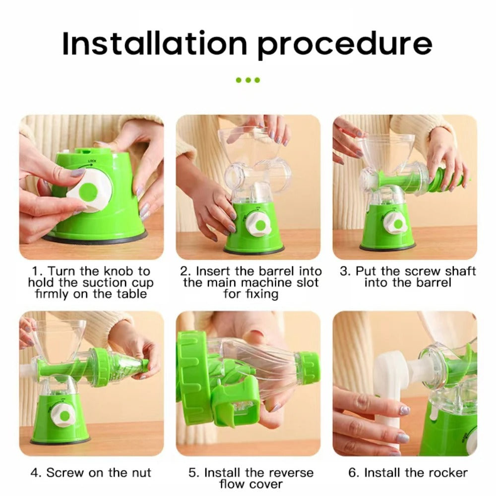 Mini Hand Manual Multi-Function Juicer | Portable Fruit & Vegetable Juice Maker