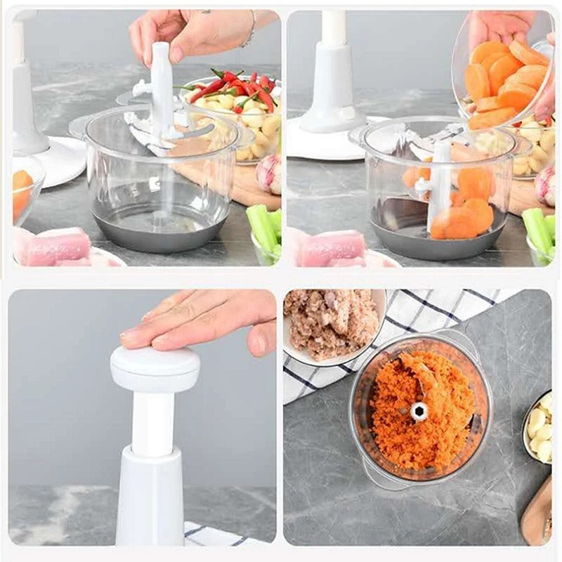 Manual Hand Food Chopper – Multi-Purpose Vegetable, Onion & Fruit Cutter