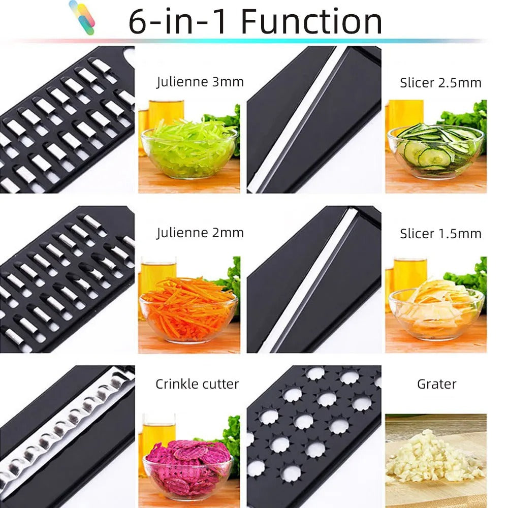 10 in 1 Mandoline Slicer & Vegetable Cutter | Adjustable Kitchen Slicing Tool