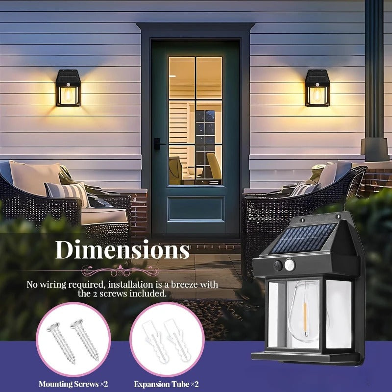 CALLISTA LED Solar Wall Lamp – Outdoor Waterproof Up & Down Light for Garden, Stairs & Fence
