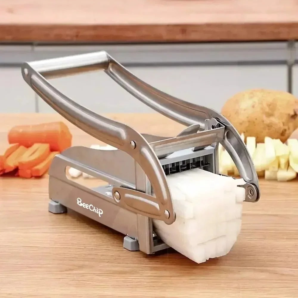 Stainless Steel French Fry Cutter – Vegetable & Potato Slicer