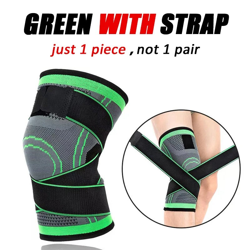 3D Waving Knee Support Brace – Elastic Compression Knee Pad for Pain Relief & Sports