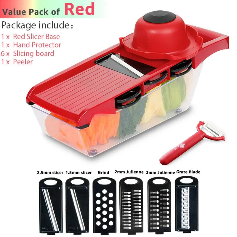10 in 1 Mandoline Slicer & Vegetable Cutter | Adjustable Kitchen Slicing Tool