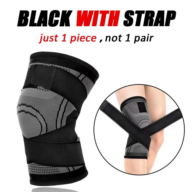 3D Waving Knee Support Brace – Elastic Compression Knee Pad for Pain Relief & Sports