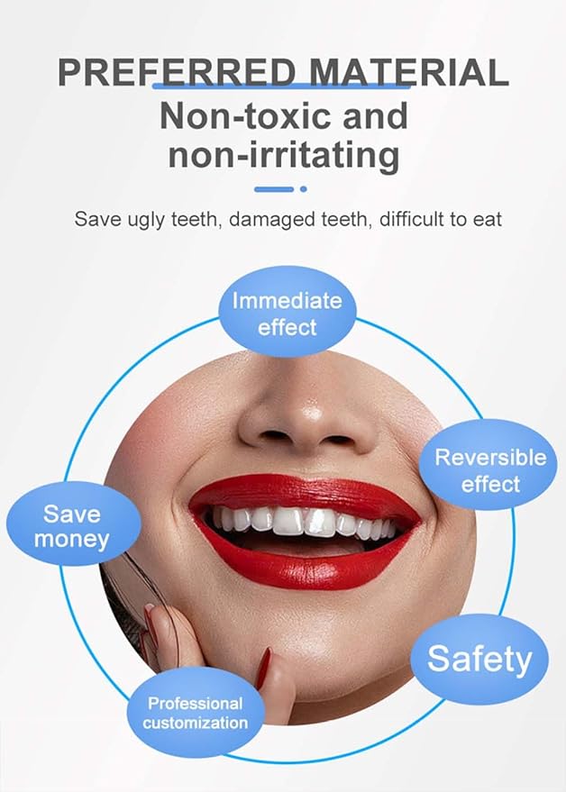 Teeth Whitening Snap-On Smile | Instant Cosmetic Teeth Cover | Removable Fake Teeth