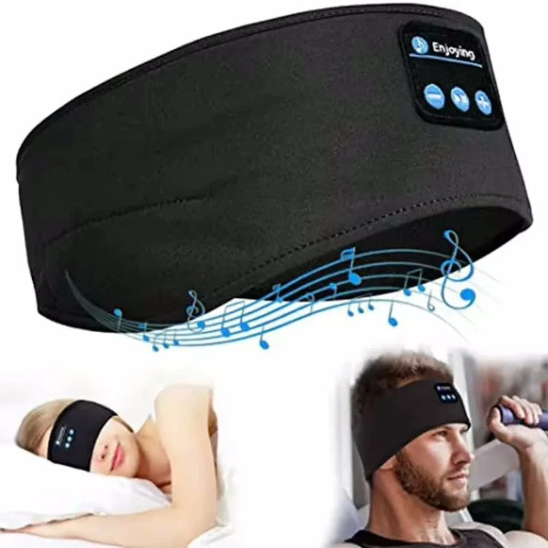 Bluetooth Sleeping Headband Headphones – Wireless Music Eye Mask for Sleep, Yoga & Travel