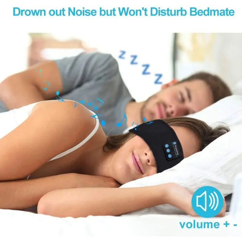 Bluetooth Sleeping Headband Headphones – Wireless Music Eye Mask for Sleep, Yoga & Travel